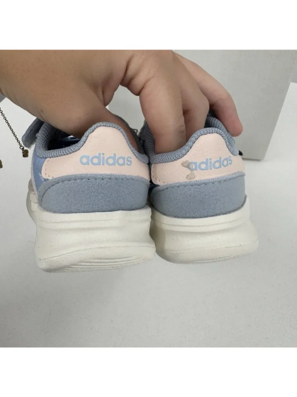 Adidas Infant Girl's Run 70s 2.0 Running Shoes Hook & Loop size 5K Light Blue